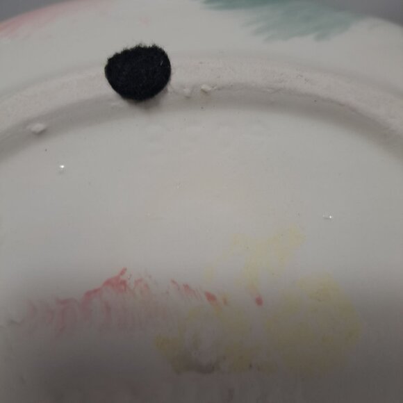 Hand-Painted Maurice California Pottery Oval Bowl Planter Pink Green Ceramic - Picture 14 of 17